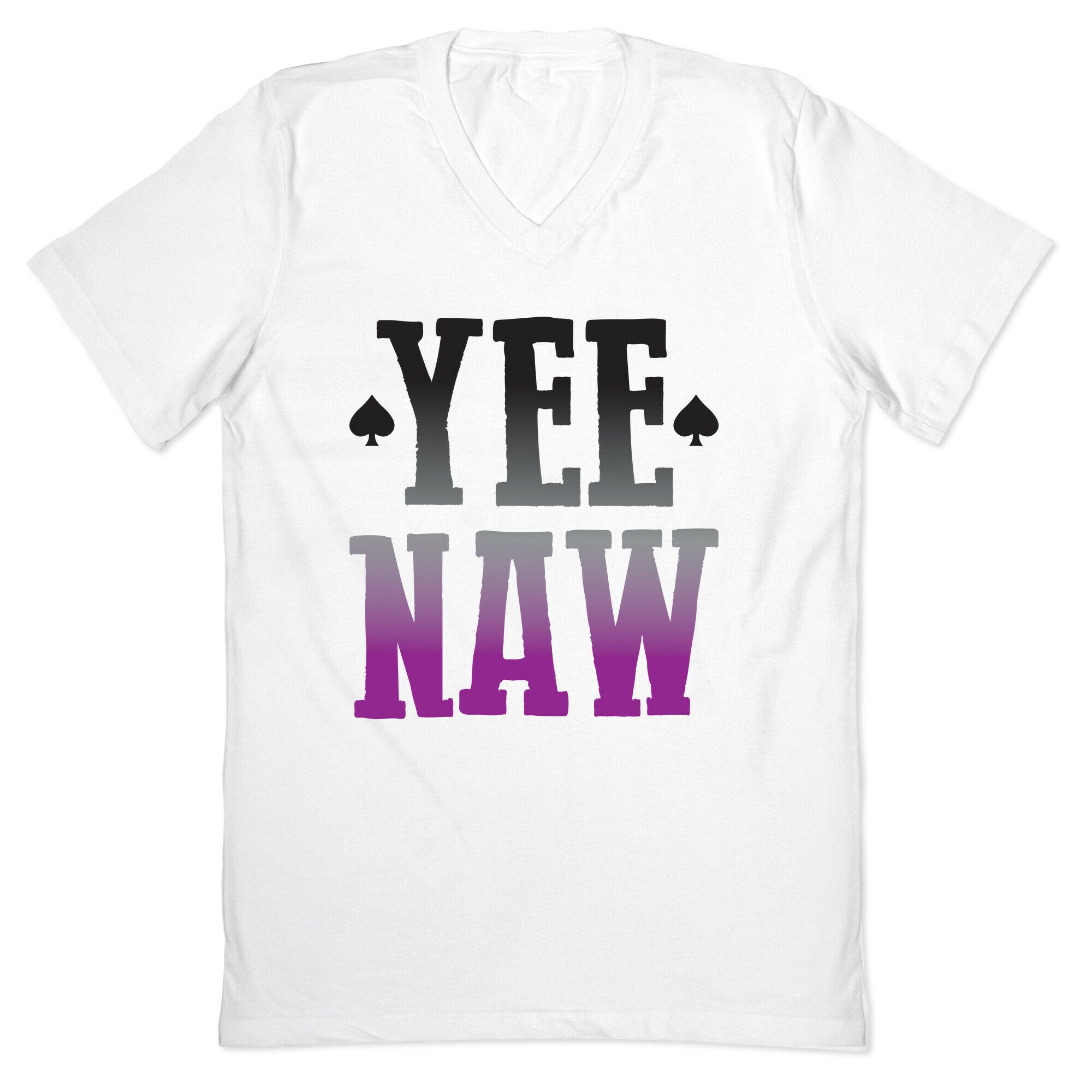 Yee Naw Asexual Pride V-Neck